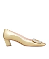 Roger Vivier Belle Vivier High Heels In Golden
