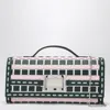 Roger Vivier Rectangular Woven Clutch Bag With Silver-tone Clasp In Multi