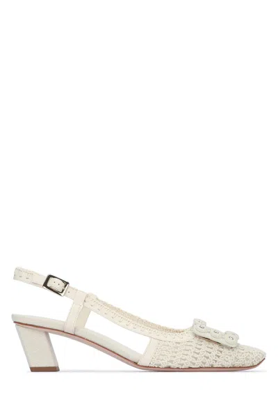 Roger Vivier Belle Vivier 45 Braided Metallic Leather Slingback Pumps In Multi
