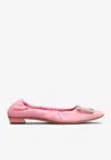 Roger Vivier Belle Vivier Leather Ballet Flats