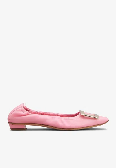 ROGER VIVIER BELLE VIVIER LEATHER BALLET FLATS