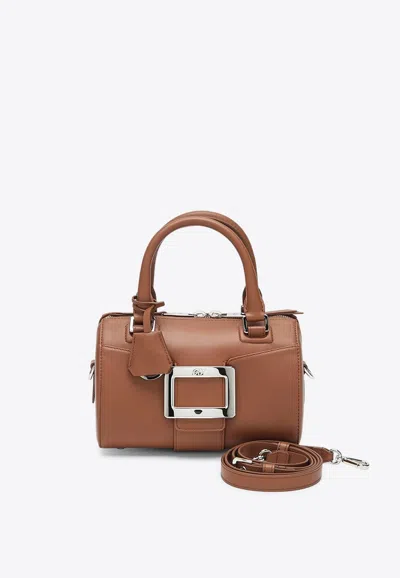 Roger Vivier Belle Vivier Leather Bowling Bag