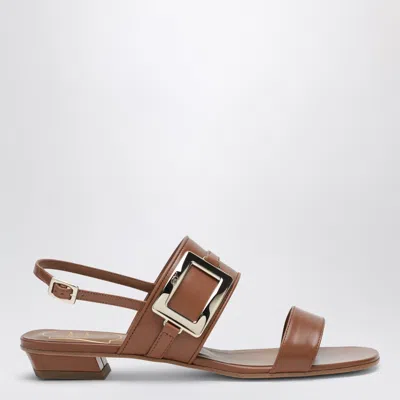 Roger Vivier Belle Vivier Leather Mules Cognac In Brown