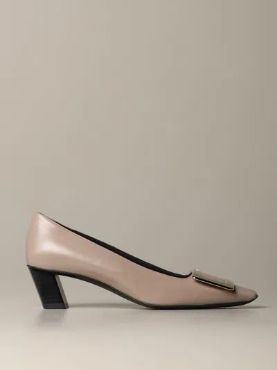 Roger Vivier Belle Vivier Leather Pumps In Brown