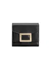 Roger Vivier Belle Vivier Leather Wallet In Black