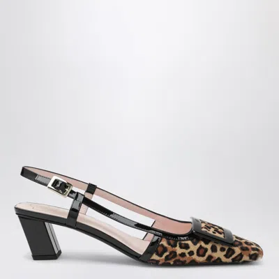 ROGER VIVIER ROGER VIVIER BELLE VIVIER LEOPARD PRINT PONY SKIN SLINGBACK