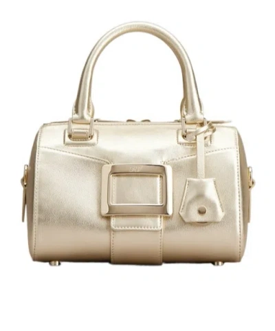 Roger Vivier Belle Vivier Mini Bag In Leather In Golden