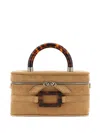 Roger Vivier Belle Vivier Vanity Mini Buckled Suede Clutch In Brown