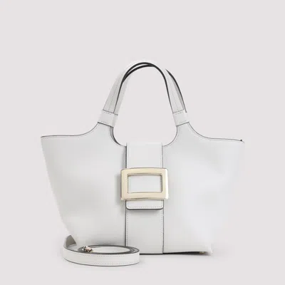 Roger Vivier 'belle Vivier' Mini Shopping Bag In White