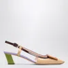 Roger Vivier Belle Vivier 45 Color-block Patent-leather Slingback Pumps In Multi