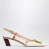 Roger Vivier Belle Vivier Multicolour Patent Leather Slingback In Neutral