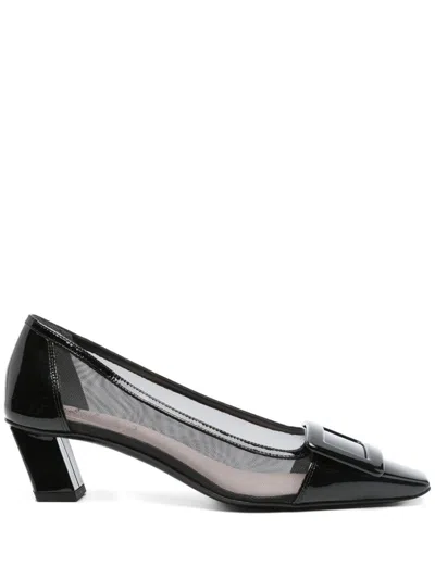 Roger Vivier Women's Belle Vivier Net Pumps In Black