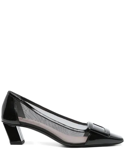 Roger Vivier Women's Belle Vivier Net Pumps In Black