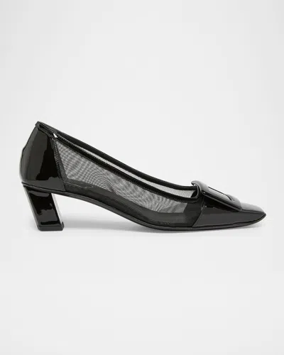 ROGER VIVIER BELLE VIVIER PATENT BUCKLE BALLERINA PUMPS