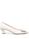 Roger Vivier Women Belle Vivier Patent Leather Pumps In Beige