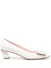 Roger Vivier Women Belle Vivier Patent Leather Pumps In Beige