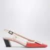 Roger Vivier Belle Vivier 45 Color-block Patent-leather Slingback Pumps