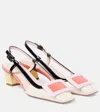 Roger Vivier Slingback-pumps Belle Vivier Aus Lackleder In Multicolor