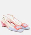Roger Vivier Belle Vivier Patent Leather Slingback Pumps In Multicoloured
