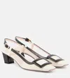 Roger Vivier Belle Vivier Covered Buckle Slingback Pumps In Patent Leather In Multicoloured