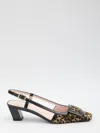 Roger Vivier Belle Vivier 45 Patent Leather-trimmed Leopard-print Pony Hair Slingback Pumps In Black