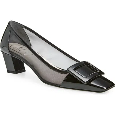 Roger Vivier Women's Belle Vivier Net Pumps In Black