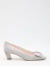 Roger Vivier Belle Vivier 45 Metal Buckle Pumps In Patent Leather