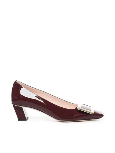 Roger Vivier Belle Vivier Pumps In Burgundy