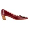 Roger Vivier Belle Vivier Pumps In Burgundy Leather In Red