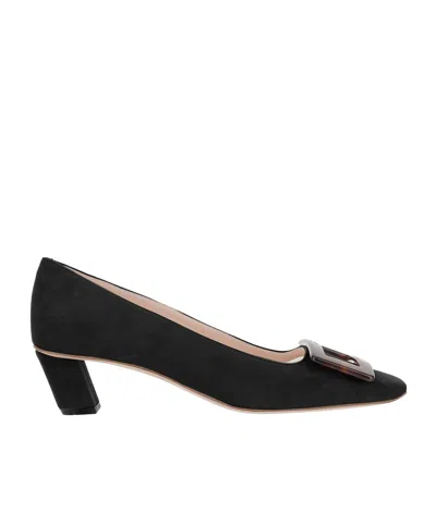 Roger Vivier Belle Vivier Pumps In Suede In Black