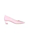 Roger Vivier Heeled Shoes With Patent Finish And Metal Detail In Pink