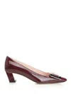 Roger Vivier Salons Belle Vivier Buckle Pumps In Red