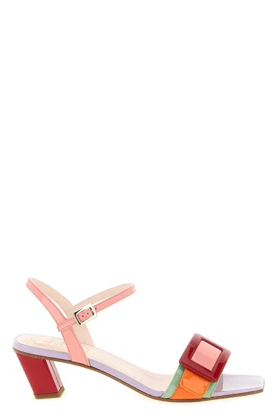 Roger Vivier Belle Vivier Sandals Open Toe Buckle In Multi