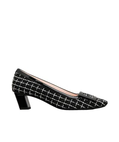 ROGER VIVIER BELLE VIVIER PUMPS IN PATENT FABRIC
