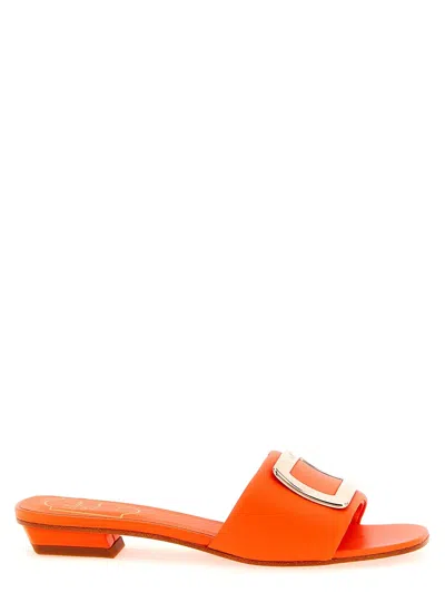 Roger Vivier 'belle Vivier' Slides In Orange