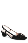 Roger Vivier Vivier Slingback Pumps Turtle Buckle Detail In Black