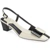 Roger Vivier Belle Vivier Optical Slingback Pumps In Nero/cire
