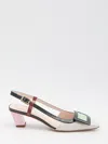 Roger Vivier Belle Vivier Multicolour Patent Leather Slingback In Multi