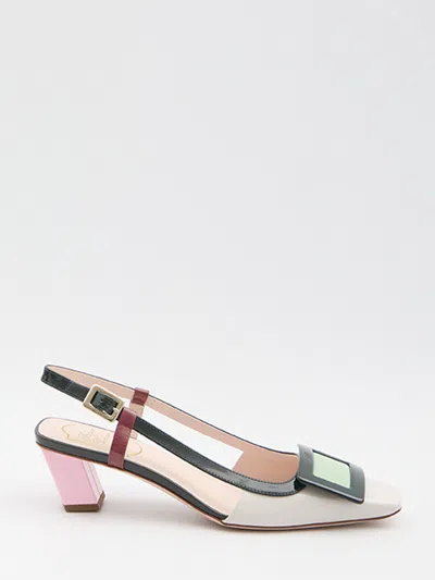 Roger Vivier Belle Vivier 45 Slingback Pumps In Patent Leather In Multi