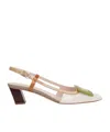 Roger Vivier 45mm Patent Leather Slingback Pumps In Neutral