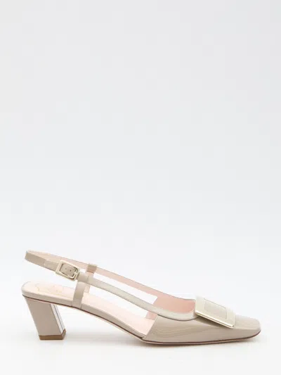 Roger Vivier Belle Vivier Slingback Pumps In Neutral
