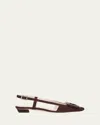 Roger Vivier Belle Vivier Suede Buckle Slingback Pumps In Brown