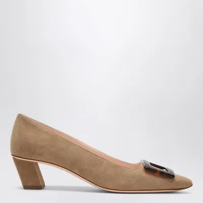 ROGER VIVIER ROGER VIVIER BELLE VIVIER TOBACCO SUEDE DÉCOLLETTÉ