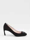 Roger Vivier 70mm Buckle-embellished Suede Pumps