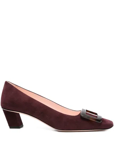 ROGER VIVIER ROGER VIVIER BELLE VIVIER TURTLE LEATHER PUMPS
