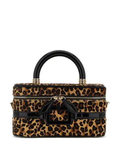 Roger Vivier Belle Vivier Vanity Bag Leopard Print Pony Skin