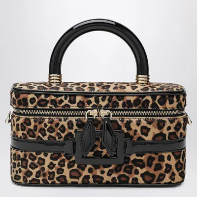 Roger Vivier Belle Vivier Vanity Bag Leopard Print Pony Skin In Animal Print