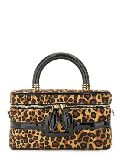 Roger Vivier Belle Vivier Vanity Mini Buckled Suede Clutch In Animalier