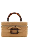 Roger Vivier Belle Vivier Vanity Mini Buckled Suede Clutch In Brown