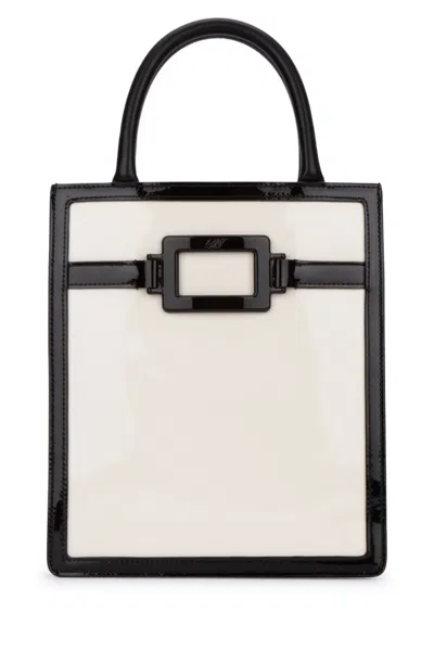 Roger Vivier Belle Vivier Voyage Tote In White